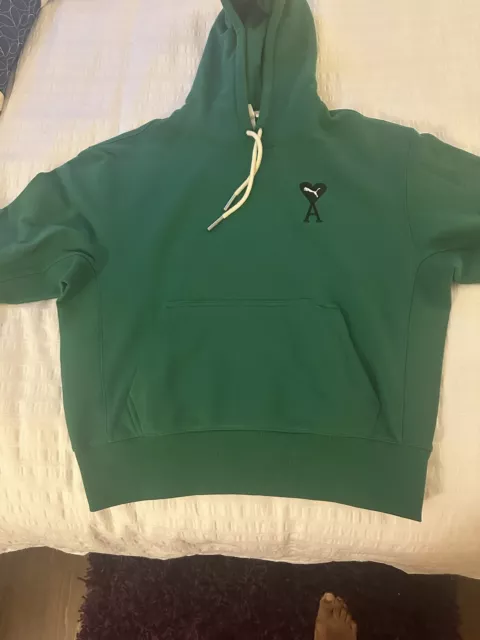 AMI ALEXANDRE MATTIUSSI Green Puma Edition Hoodie (worn Once)