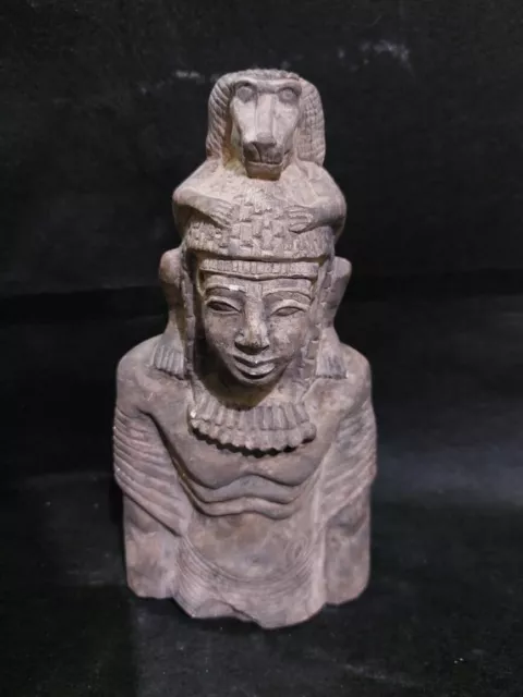 Rare Ancient Egyptian Antique statue of Amenhotep and the Sobek God Egyptian  BC