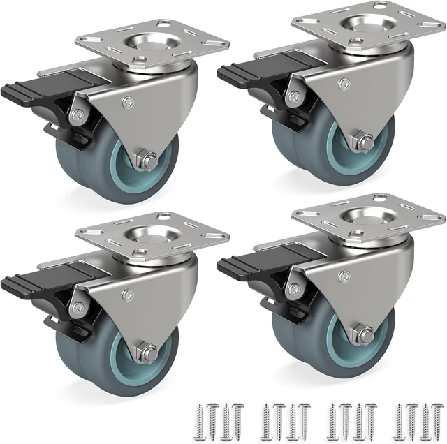 Lot De 4 Roulettes De Lit, Roulettes De Meuble, 15 X 12 Mm, A