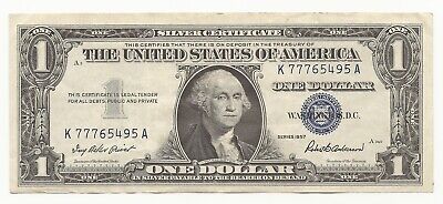 AU/CU 1957 $1 Dollar Bill Silver Certificate Note FREE SHIPPING
