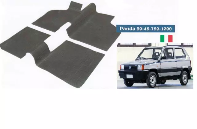 Tappeti per Fiat Panda 750 1000 - 4x4 epoca in gomma per  100%ITALIANI