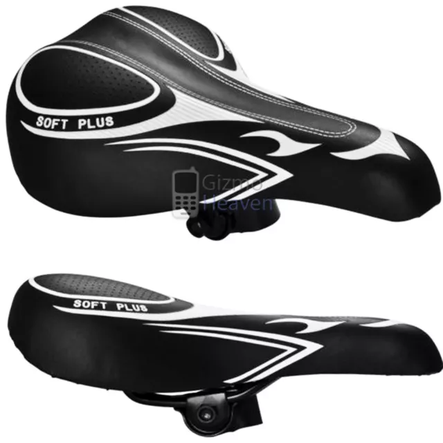 Black Bicycle Bike Cycle Mtb Saddle Mountain Road Sporty Soft Plus Padded Seat