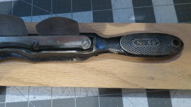 Vintage Stanley No. 60 Double Cutter Spoke Shave- 1 Concave & 1 Flat Blade 4