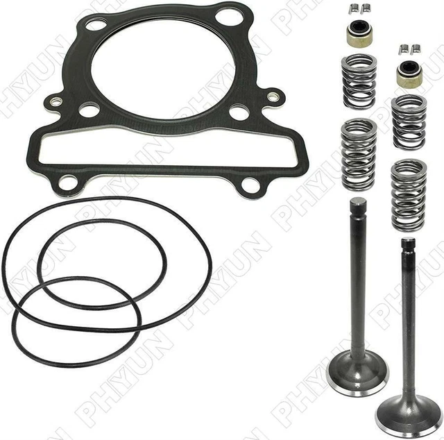 Cylinder Head Gasket Intake+Exhaust Valve Kit For YAMAHA ATV WARRIOR 350 YFM350X