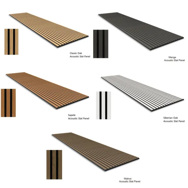 Acoustic Wall Slat Panel Luxury 3D Veneer Modern Wood 240cmx60cm