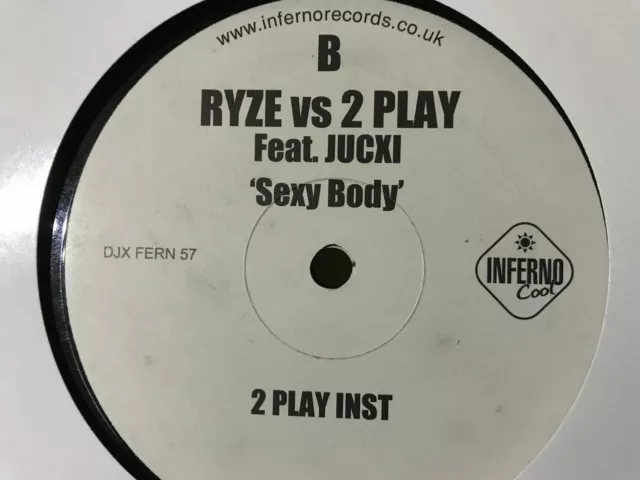 Ryze vs 2Play ft Jucxi - Sexy Body (2Play Remix) Rare UK 12" Promo Vinyl 2005