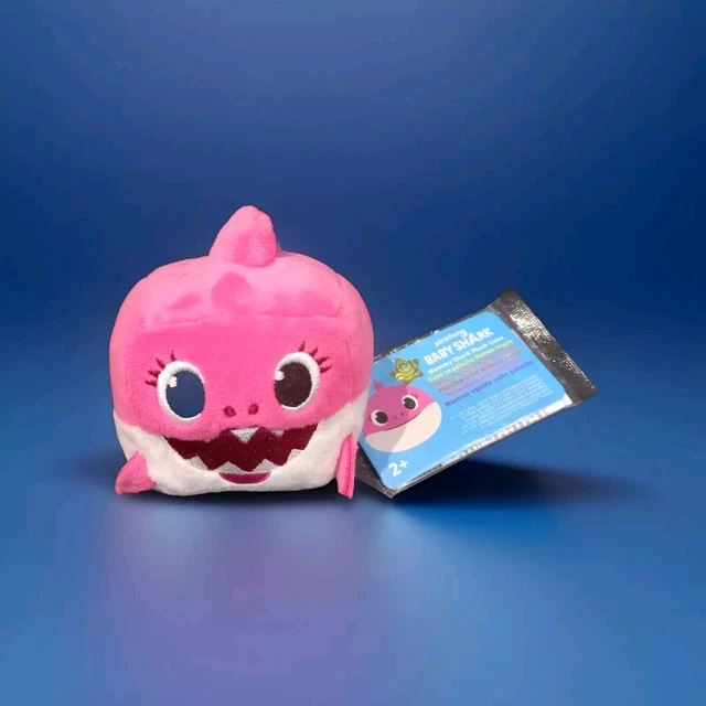 PINKFONG BABY SHARK cube pink singing soft plush toy £9.99 - PicClick UK