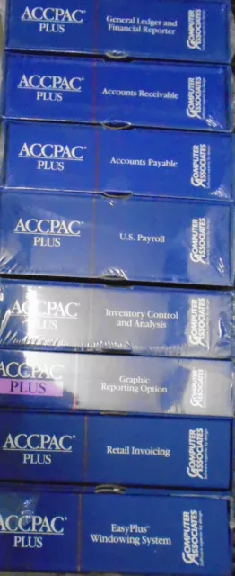 ACCPAC Plus by Computer Associates - GL, AR, AP, Payroll, Graphics... 1988 NEW ACCPAC Plus by Computer Associates - GL, AR, AP, Payroll, Graphics... 1988 NEW