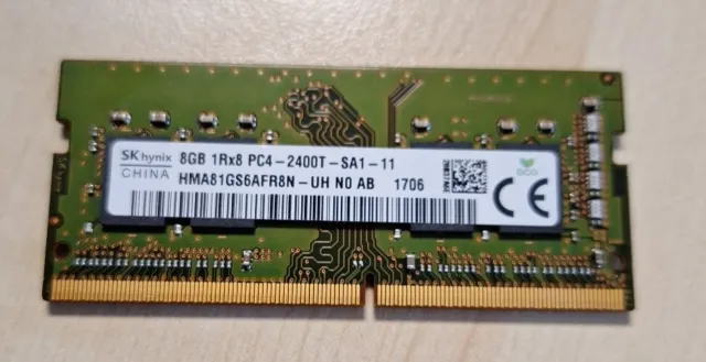 SK Hynix HMA81GS6AFR8N-UH PC4-19200 2400T 8 GB 1X8 GB DDR4 260 pin memoria compu