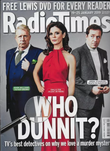RADIO TIMES MAGAZINE: 19 - 25 JAN 2019: CRIME DRAMA SPECIAL - COVER 1 of 2 [B]