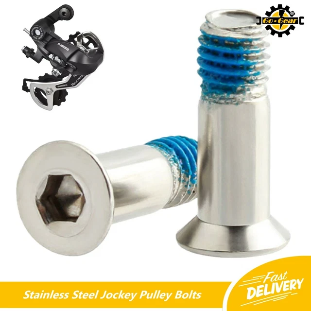 STAINLESS STEEL JOCKEY PULLEY WHEEL BOLTS Rear Mech Derailleur Bikes