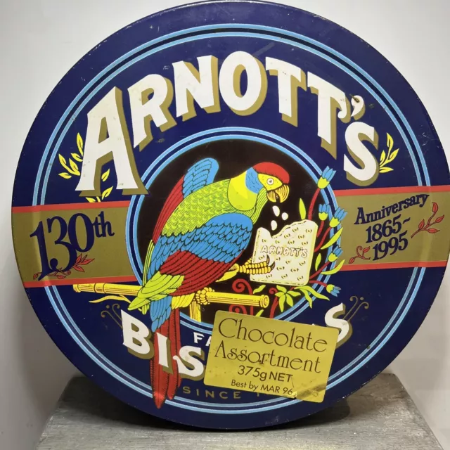 Arnott's 130th Anniversary EMPTY Collectable Tin Storage Container Display