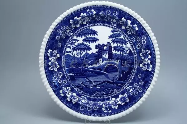 Servierplatte Spode Copeland Blue Tower