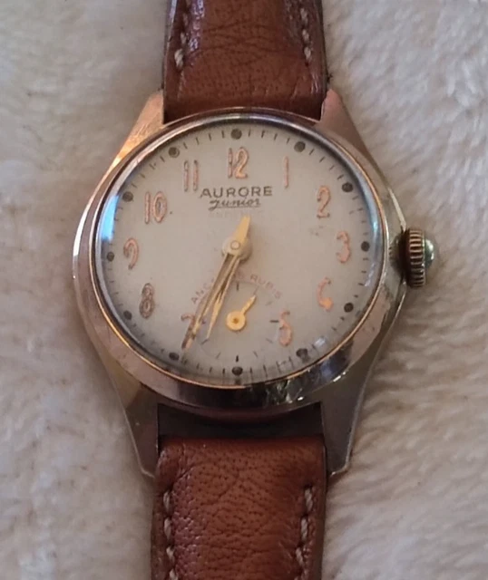 Montre-pendentif Miniature Coquille D'ormeau Plaqué Or - Aurore Boréale, Neuf Avec étiquettes