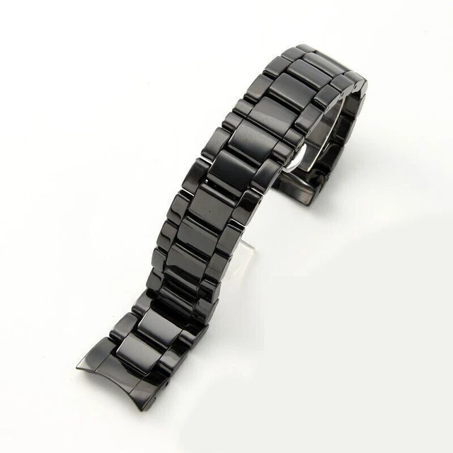 22MM BLACK CERAMIC Strap For Emporio Armani AR1440 Watch Band