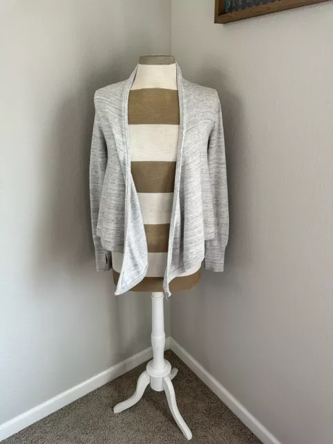 IVIVVA by Lululemon Make It A Wrap Sweater Cardigan Sz 12 Gray Long Sleeve