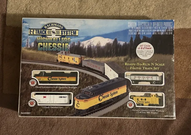 Bachmann Highballers Chessie N Scale Train Set 24" Circle E-Z Track System NEW