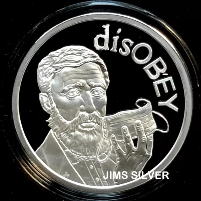 2021 Silver Shield disObey THOREAU V2 1 oz. Silver PROOF w/ BOX & LOW COA! RARE!