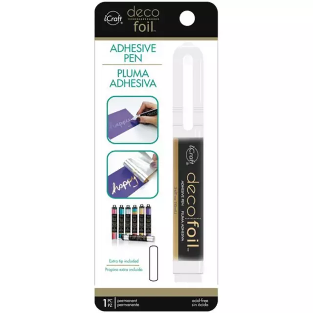 iCraft DECO FOIL Adhesive Pen 10 ml (0.34fl oz) FREE Extra Tip