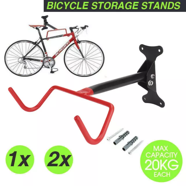 1x/2x Steel Bike Bicycle Storage Hanger Hook Stands Rack Wall Mounted Mount AU