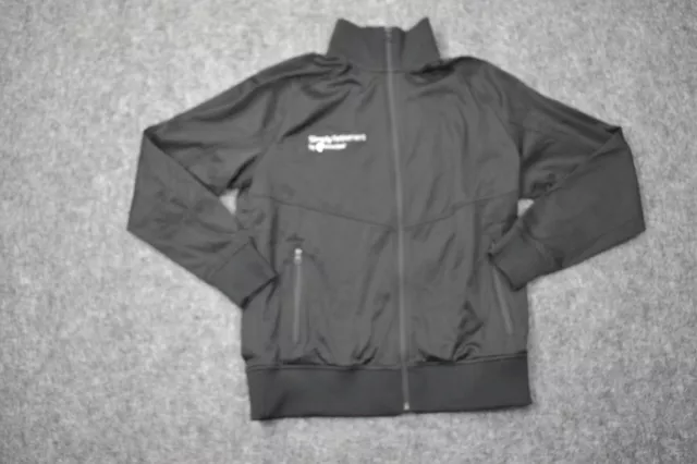 The North Face Jacket Large Black White Spell Out Coat Full Zip High Neck Mens