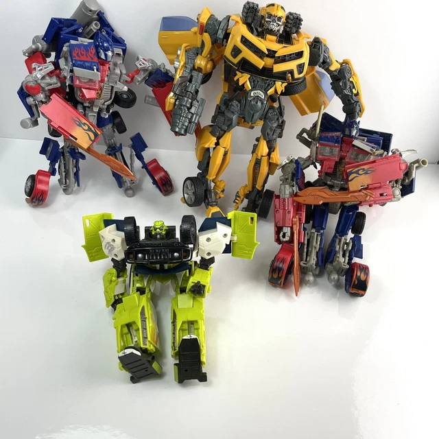TRANSFORMERS LOT PARTS Action Figures Optimus Prime Bumblebee Ratchet ...