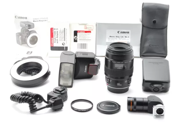【NEUWERTIG】Canon EF 100 mm f/2,8 Ring Lite ml-3 Speedlite 380ex Winkelfinder B JAPAN