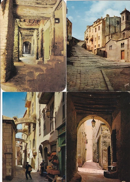 Lot de 4 cartes postales postcards 10X15cm BONIFACIO CORSE 6