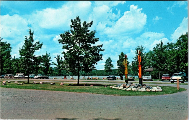 Iron River MI-Michigan, Entrance To Chicago Lake, Vintage Postcard