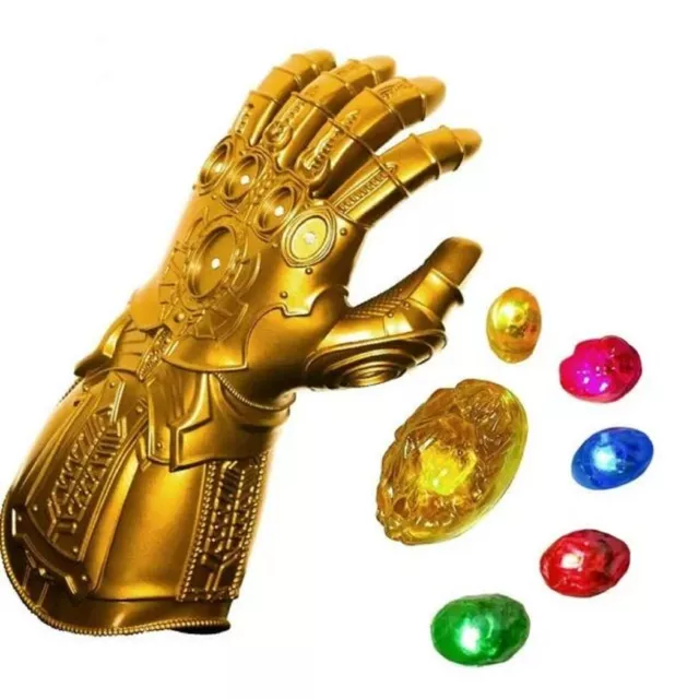 Kids Avengers Infinity War Gauntlet LED Light Thanos Glove Cosplay Props Gift