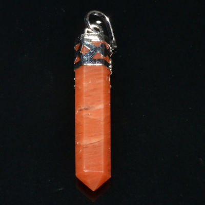 30-35 MM Natural Red Aventuine Point Pendant Healing stone Chakra Energy