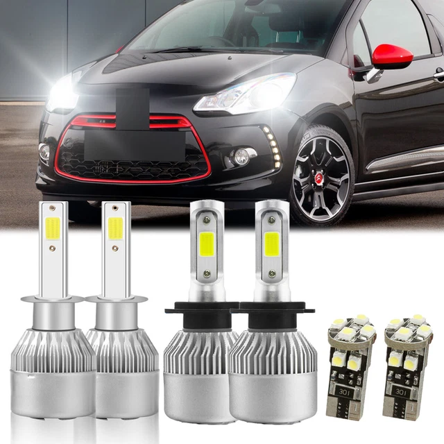 Argo LED Headlight Conversion Kit For Citroen DS3 (2009-2015) – 6000K Xenon White, H7 & 501 Bulbs