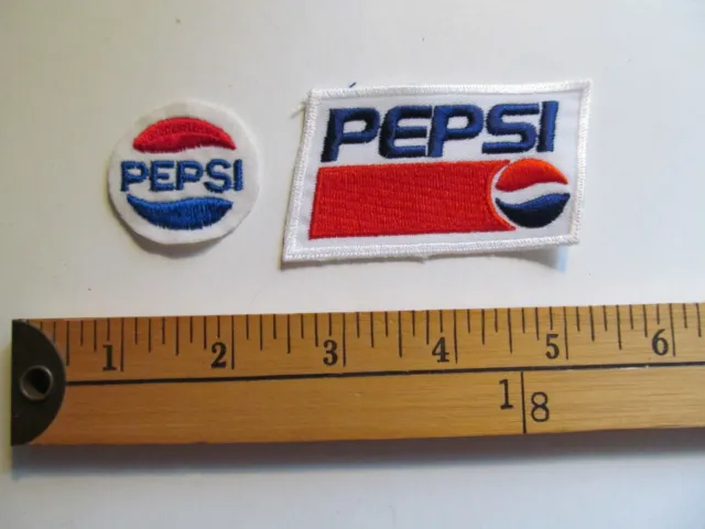 ( 2 Rare 70S 80S Pepsi Cola Soda Soft Drink Patch Crest Badge )