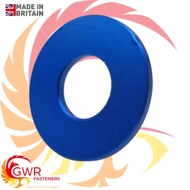 M3 M4 M5 M6 M8 M10 Metric Aluminium Flat Washer - Alloy - Manufactured in the UK 3