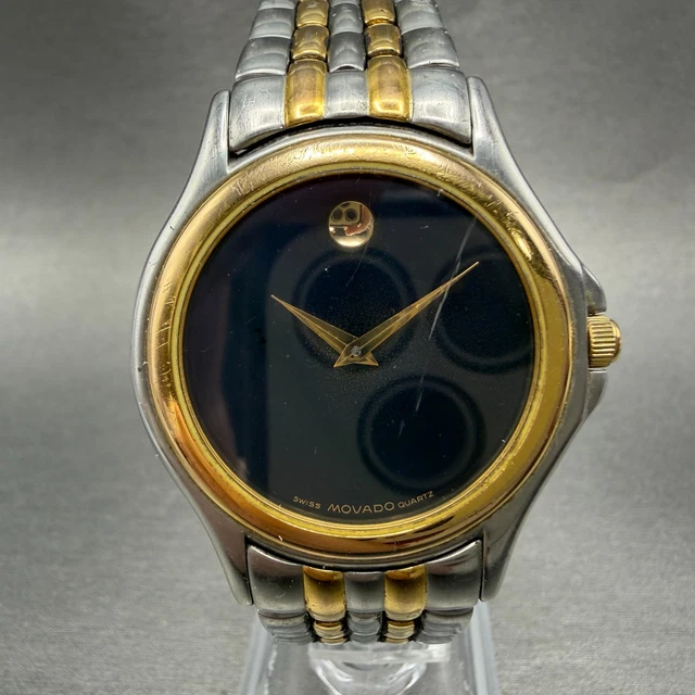 Movado Authentic Folio Museum Two-Tone‎ Watch Black & Gold Ref. 81.E4.9812 Movado Authentic Folio Museum Two-Tone Watch Black & Gold  main image 2