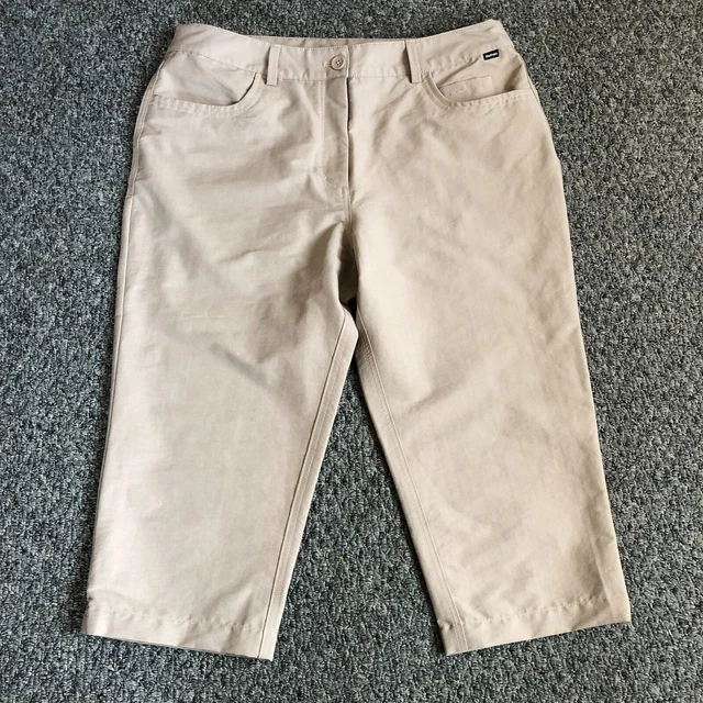 Rohan Capris Trousers Womens 12 Beige 36x18 3/4 Length Walking Hiking Outdoors