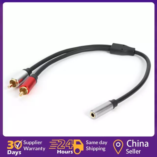 Cable de audio macho macho con conector hembra de 3,5 mm a 2 RCA 0,3 m cable adaptador divisor ☘��️