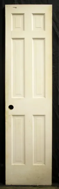 19.5"x80" Antique Solid Old Wood Wooden Pantry Closet Interior Door 6 Panels