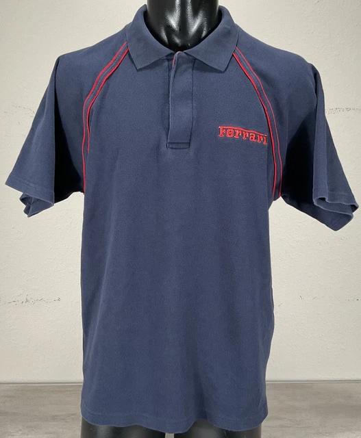 Ferrari Short Sleeve Soft Cotton Polo Shirt Sz L Navy Ferrari Short Sleeve Soft Cotton Polo Shirt Sz L Navy