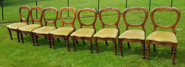 Spoon Back Dining Chairs, Victorian, Mahogany, James Reilly Patent, Set of 8 2
