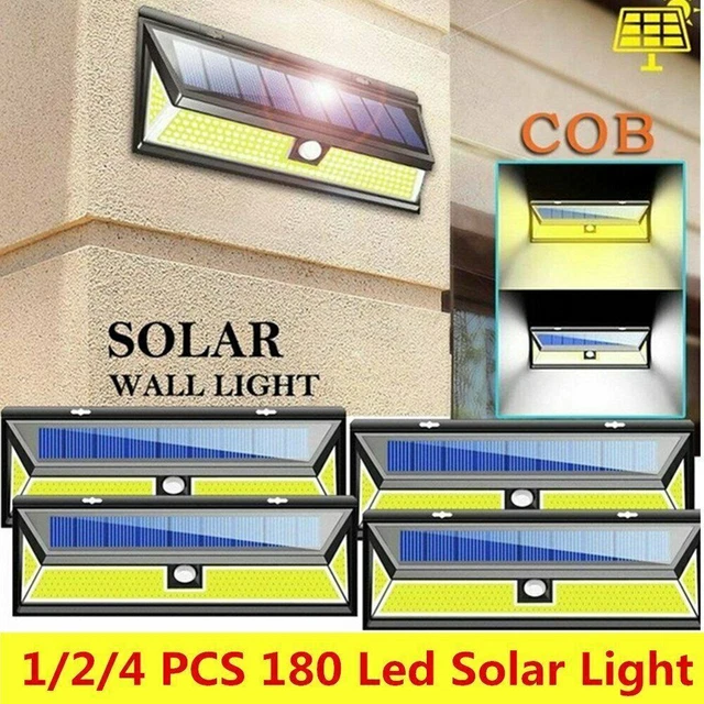180LED Solarleuchte mit Bewegungsmelder Außen Solarlampe Sensor Garten Licht DHL