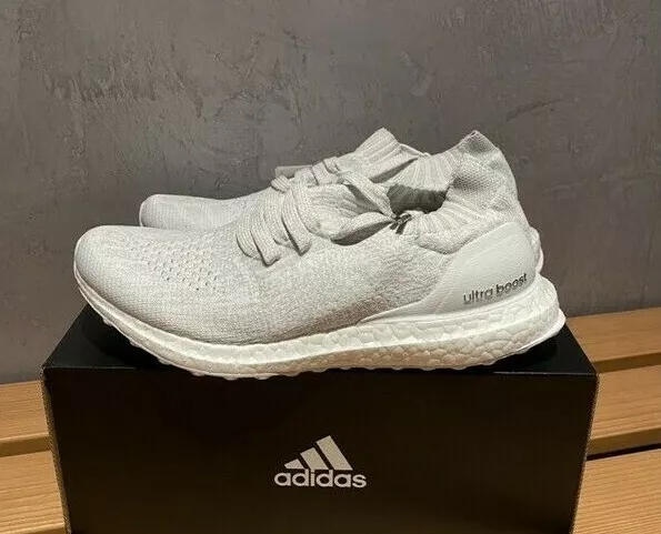 ADIDAS ULTRABOOST UNCAGED DNA Mens Triple White Running Shoes