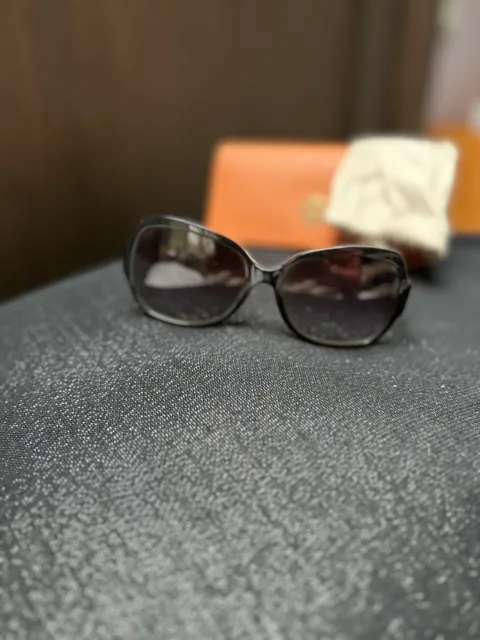 Tory Burch TY7059 114511 57M Black Stitch/Grey Gradient Square Sunglasses