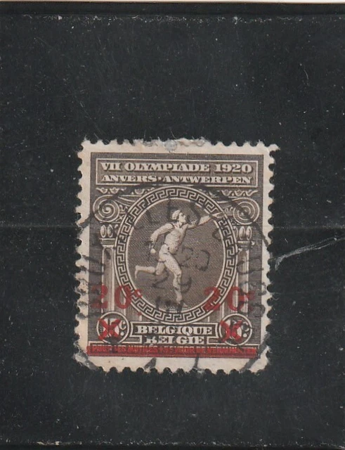 L6174 BELGIQUE TIMBRE N° Y&T 186 de 1921 " Jeux olympiques  " Oblitéré