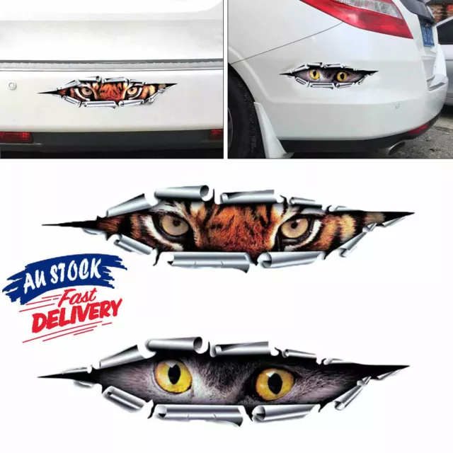 Waterproof 3D Cat Tiger Eyes Peeking Auto Car Wall Window Sticker Graphic Decal