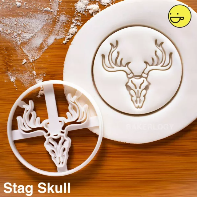 Ornamenta Calavera Cortador Galletas Taxidermia Anatomía Gótico Xmas Ciervo Asta