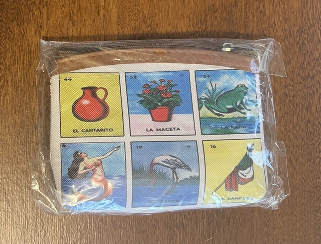 Loteria Bingo Mexican Coin Purse With Ring Keys Pouch Monedero