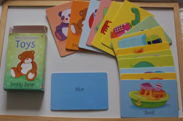 Usborne Baby Flashcards 'Toys' New cards with worn box