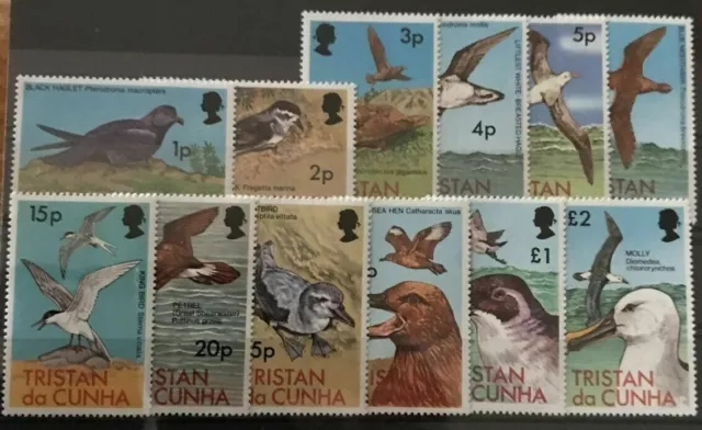 TRISTAN DA CUNHA 1977 QEII Birds Set MNH