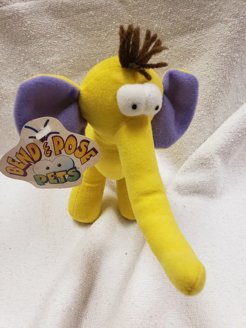 vintage 1996 Toy Concepts Bend & Pose pet elephant with tags RARE